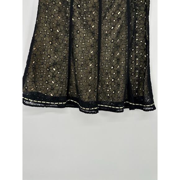 Vtg For Joseph Size 6 Black Lace Skirt Knee Length A Line Whimsigoth Dark Fairy - Picture 2 of 10